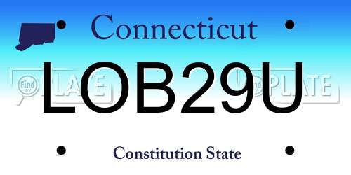 LOB29U Connecticut License Plate