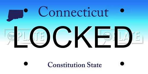 LOCKED Connecticut License Plate