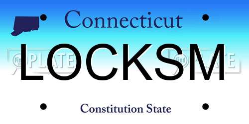 LOCKSM Connecticut License Plate