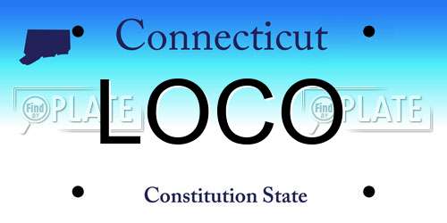 LOCO Connecticut License Plate