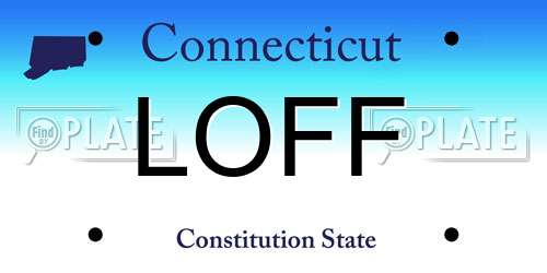 LOFF Connecticut License Plate