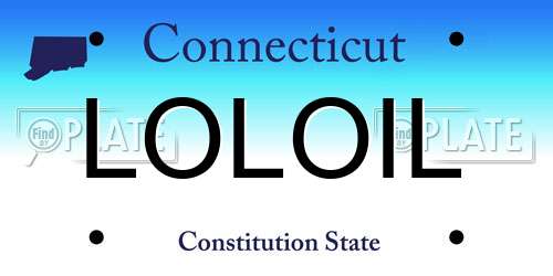 LOLOIL Connecticut License Plate