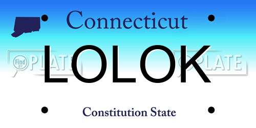 LOLOK Connecticut License Plate