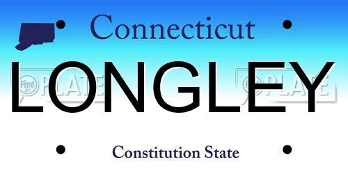 LONGLEY Connecticut License Plate