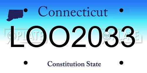 LOO2033 Connecticut License Plate