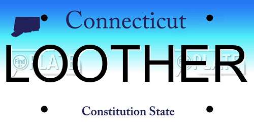 LOOTHER Connecticut License Plate