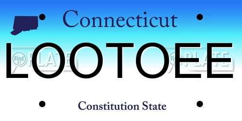 LOOTOEE Connecticut License Plate