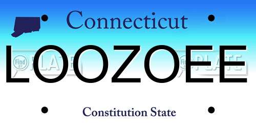 LOOZOEE Connecticut License Plate