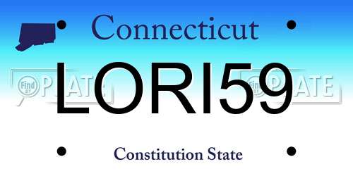 LORI59 Connecticut License Plate