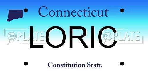 LORIC Connecticut License Plate