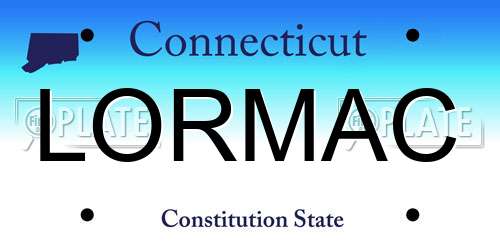 LORMAC Connecticut License Plate