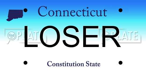LOSER Connecticut License Plate