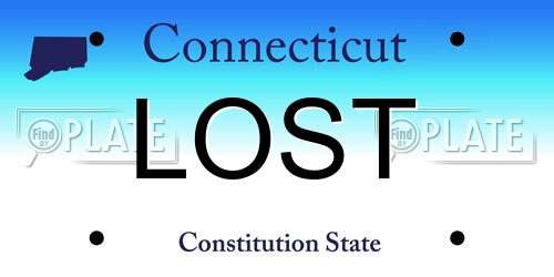 LOST Connecticut License Plate