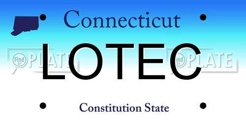 LOTEC Connecticut License Plate