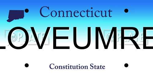 LOVEUMRE Connecticut License Plate