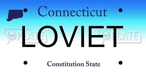 LOVIET Connecticut License Plate