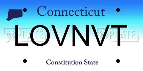 LOVNVT Connecticut License Plate