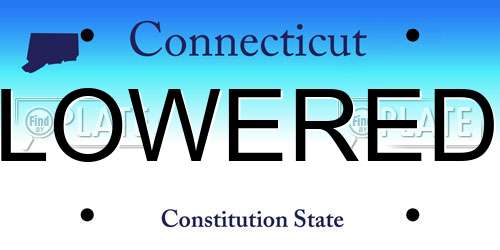 LOWERED Connecticut License Plate