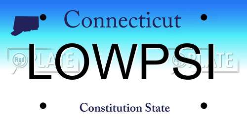 LOWPSI Connecticut License Plate