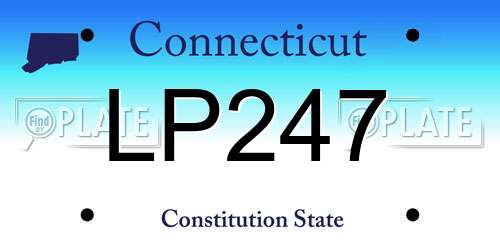LP247 Connecticut License Plate