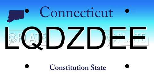 LQDZDEE Connecticut License Plate