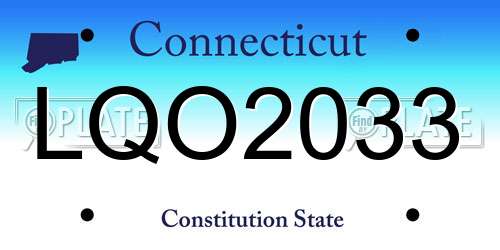 LQO2033 Connecticut License Plate