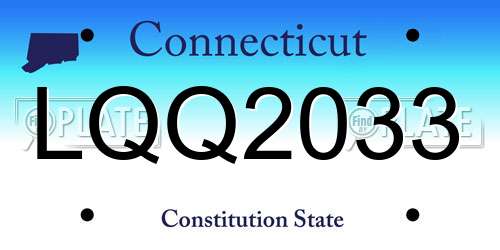 LQQ2033 Connecticut License Plate