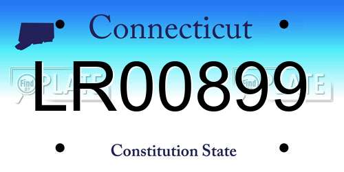 LR00899 Connecticut License Plate