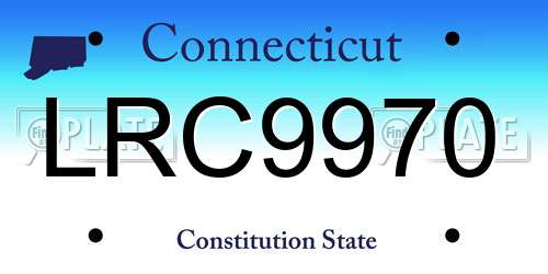 LRC9970 Connecticut License Plate