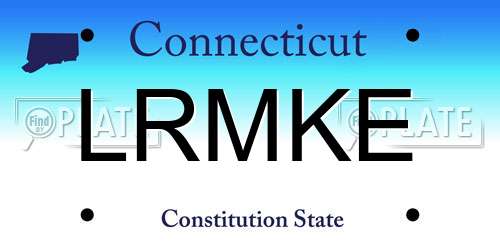 LRMKE Connecticut License Plate