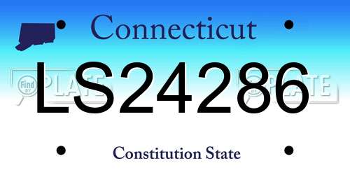 LS24286 Connecticut License Plate