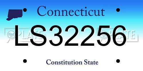 LS32256 Connecticut License Plate