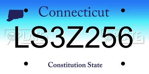 LS3Z256 Connecticut License Plate
