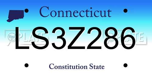 LS3Z286 Connecticut License Plate
