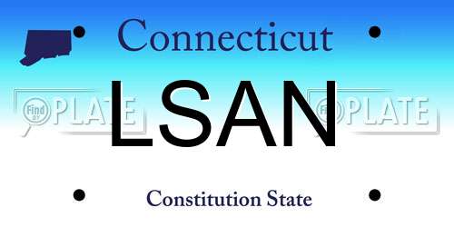 LSAN Connecticut License Plate