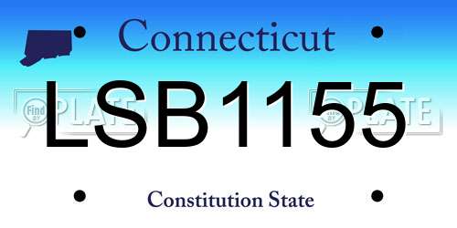 LSB1155 Connecticut License Plate