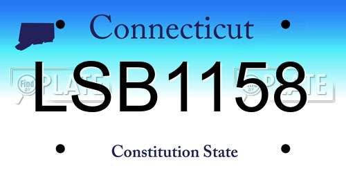 LSB1158 Connecticut License Plate