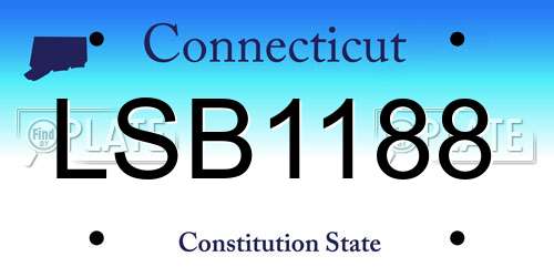 LSB1188 Connecticut License Plate