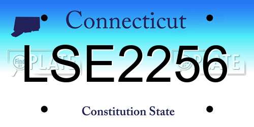 LSE2256 Connecticut License Plate