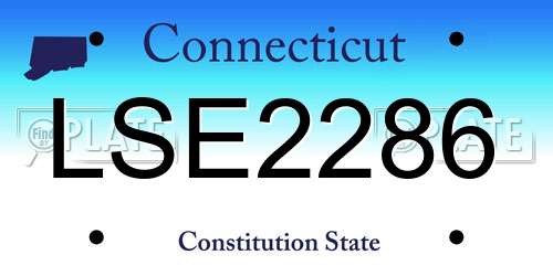 LSE2286 Connecticut License Plate