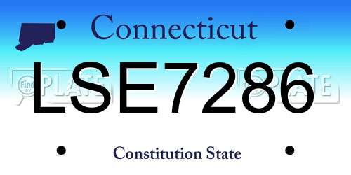 LSE7286 Connecticut License Plate