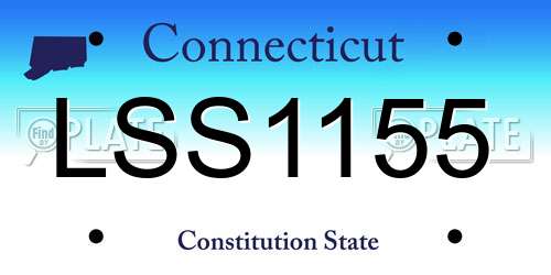 LSS1155 Connecticut License Plate