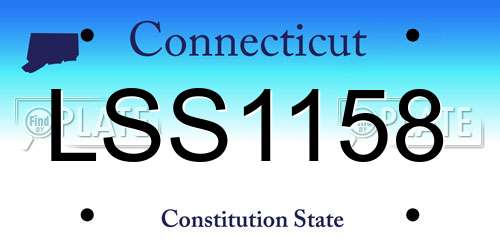 LSS1158 Connecticut License Plate