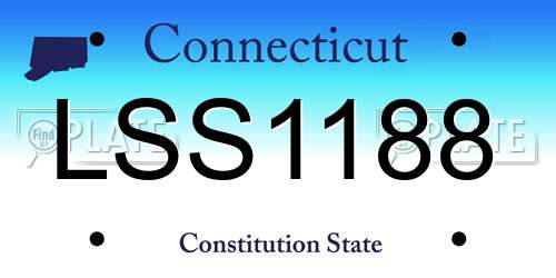LSS1188 Connecticut License Plate