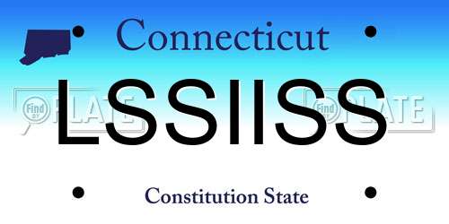 LSSIISS Connecticut License Plate