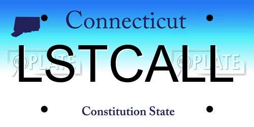 LSTCALL Connecticut License Plate