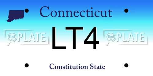 LT4 Connecticut License Plate