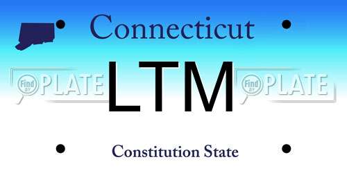 LTM Connecticut License Plate