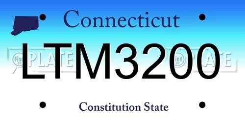 LTM3200 Connecticut License Plate