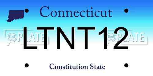 LTNT12 Connecticut License Plate